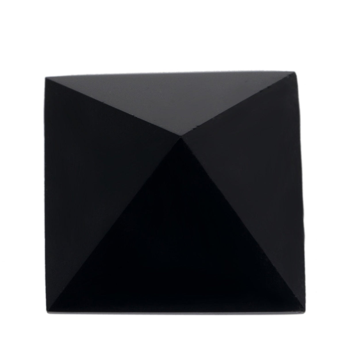 YWG Stone Black Obsidian 1.5" Pyramid Chakra Healing Crystal Reiki Stone Gemstone Radiation Deflection Home Decor Gift Decoration Crafts