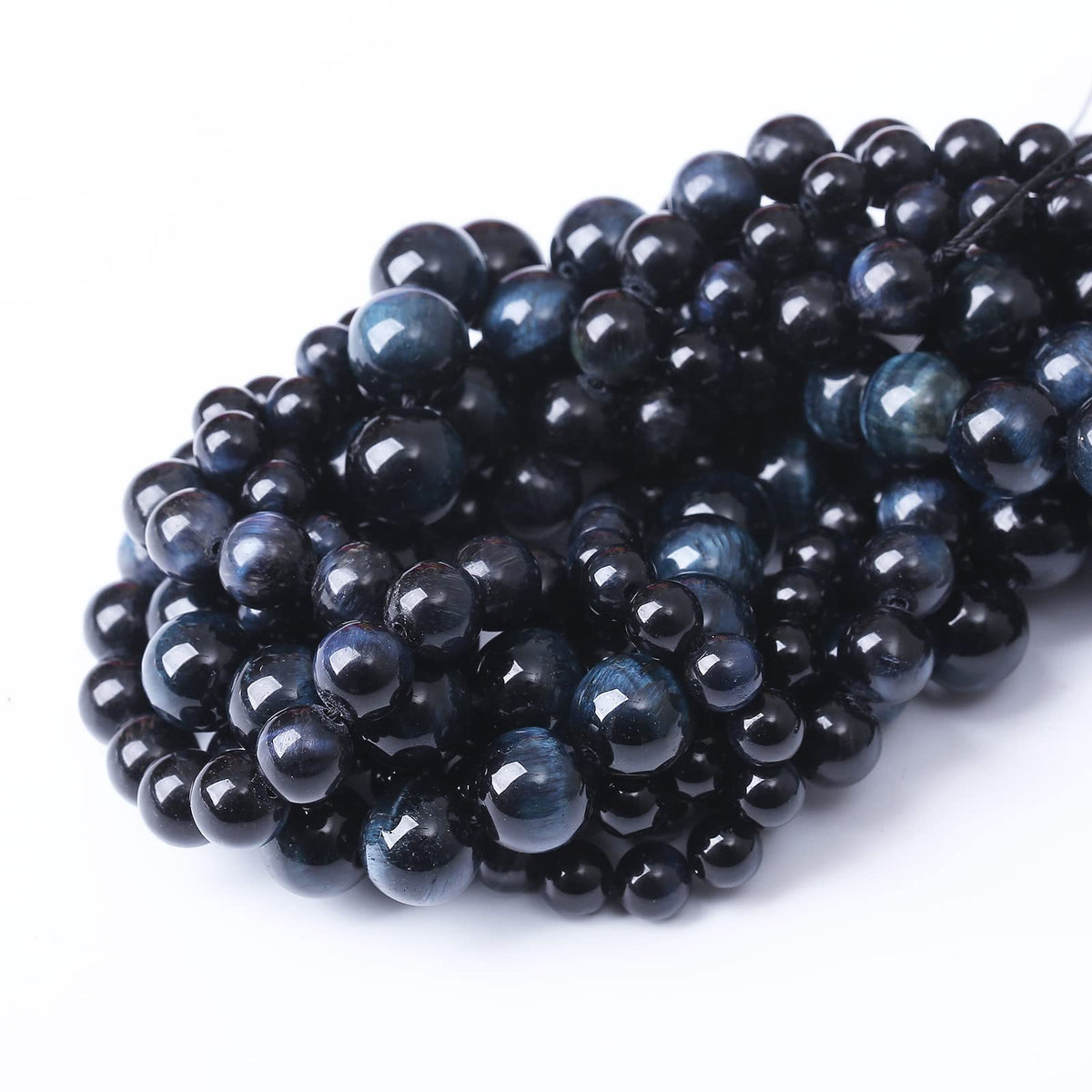 32PCS 12MM AAA Blue Black Tiger Eye Stone Beads Natural Gemstone Bead Crystal Healing Energy Jewelry Making DIY 15 inches