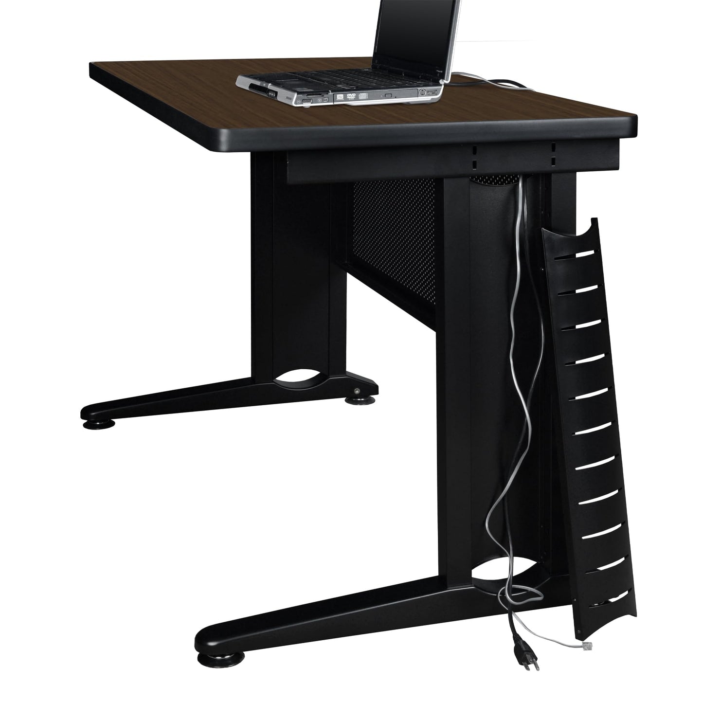 Regency Fusion 72 x 24 Teachers Desk with Single Pedestal Drawer Unit- Neo Walnut