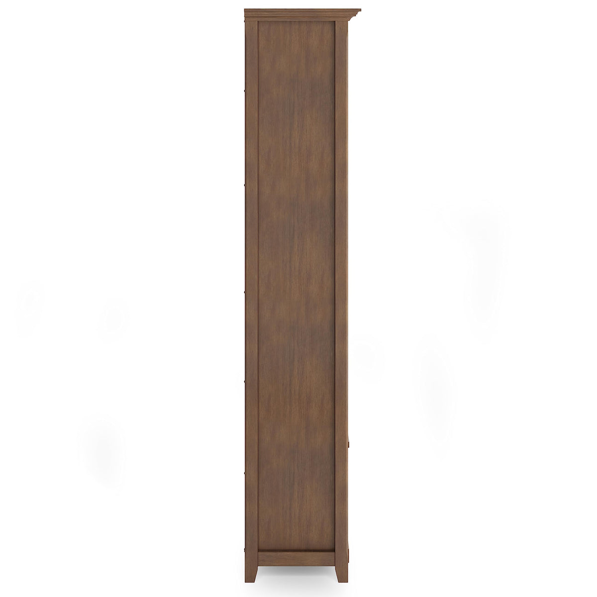 SIMPLIHOME Amherst Bookcase - 70 inch Tall 5-Shelf Solid Wood Bookshelf in Rustic Natural Aged Brown, Transitional Storage for Living Room, Study or Office with Adjustable Shelves and Tapered Legs