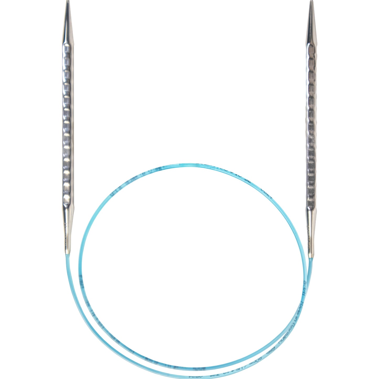 skacel by addi Rocket 2 (Squared) Circular Knitting Needles, Fixed 24 Inch (60 cm) Plated Brass Tips with Flexible Nylon Cord, 4.5 mm (US Size 7)