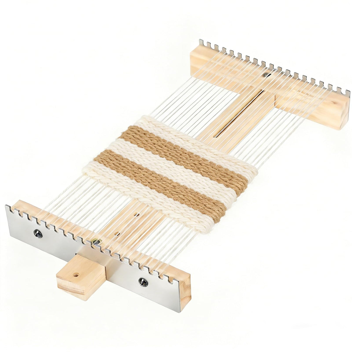 Adjustable Tapestry Weaving Loom, Wooden Craft Weaving Loom Kit, Small Expandable 4.72in to 13in, Wooden Frame to Handcraft Art for Beginners Experts, Wood Weaving Kit