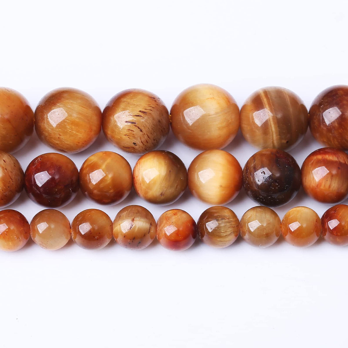 90PCS 4MM Warm Sun Colors Tiger Eye Stone Beads Natural Gemstone Bead Crystal Healing Energy Jewelry Making DIY 18 inches