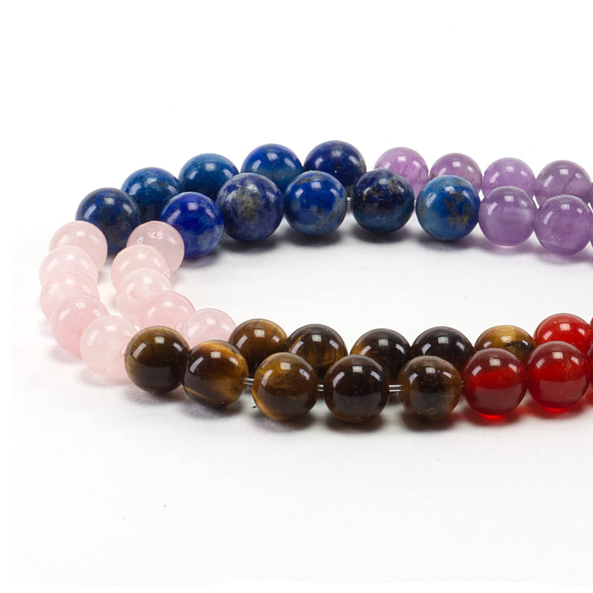 Cherry Tree Collection | 100PCS 6mm Chakra Gemstone Round Beads for Jewelry Making | Includes Storage Box, Elastic String, and Needles