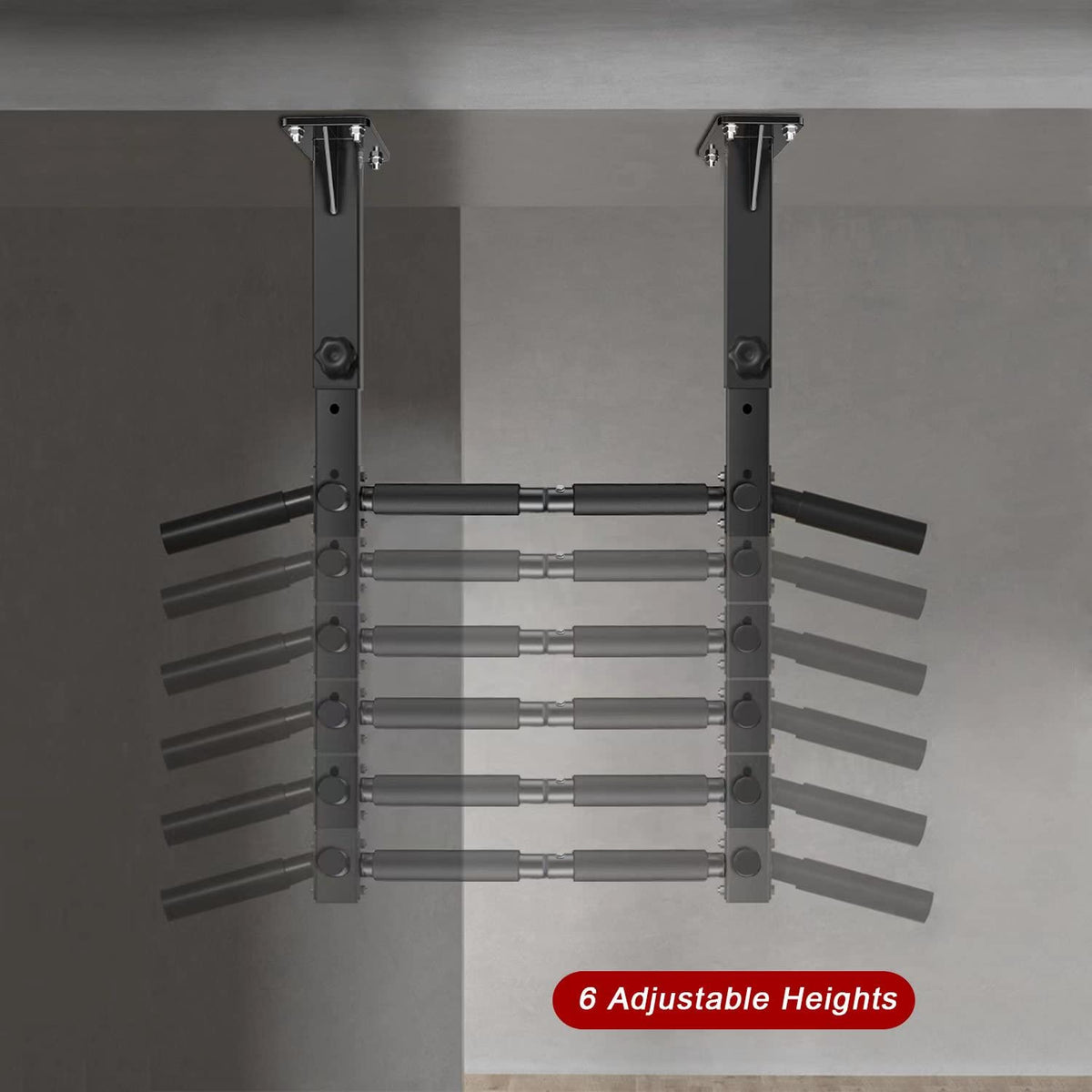 Wall Mount Pull Up Bar, Joist Mount Pull Up Bar, Beam and Rafter Mounted Chin Up Bar for Home Gym With Wood Mount and Wall Mount Screws (Black2)