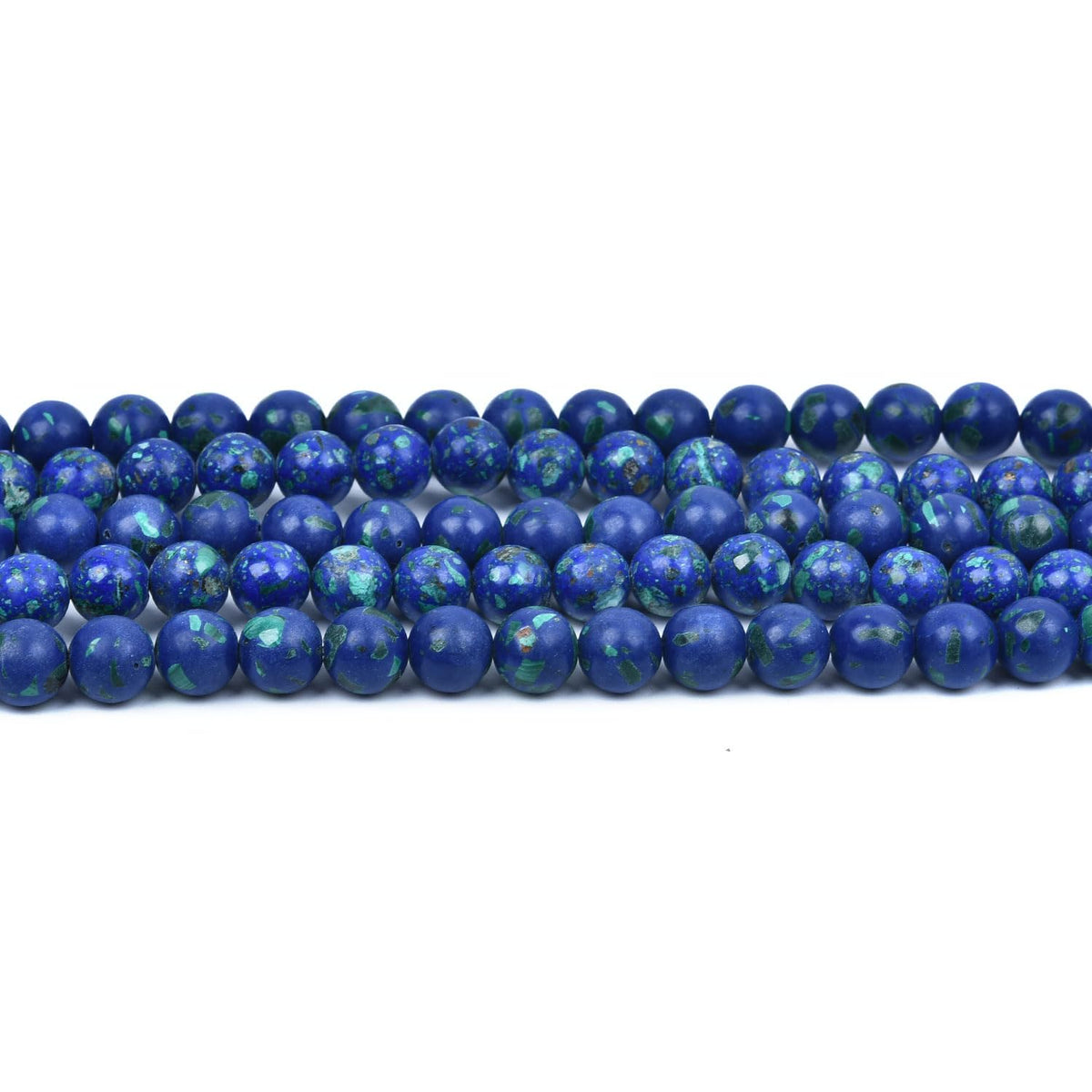 HAAMIIQII 8mm Lapis Lazuli Round Stone Spacer Beads, Loose Gemstone Beads for Jewelry Making, DIY Bracelet, Necklace, Healing Crystal 15 Inch (51pcs)