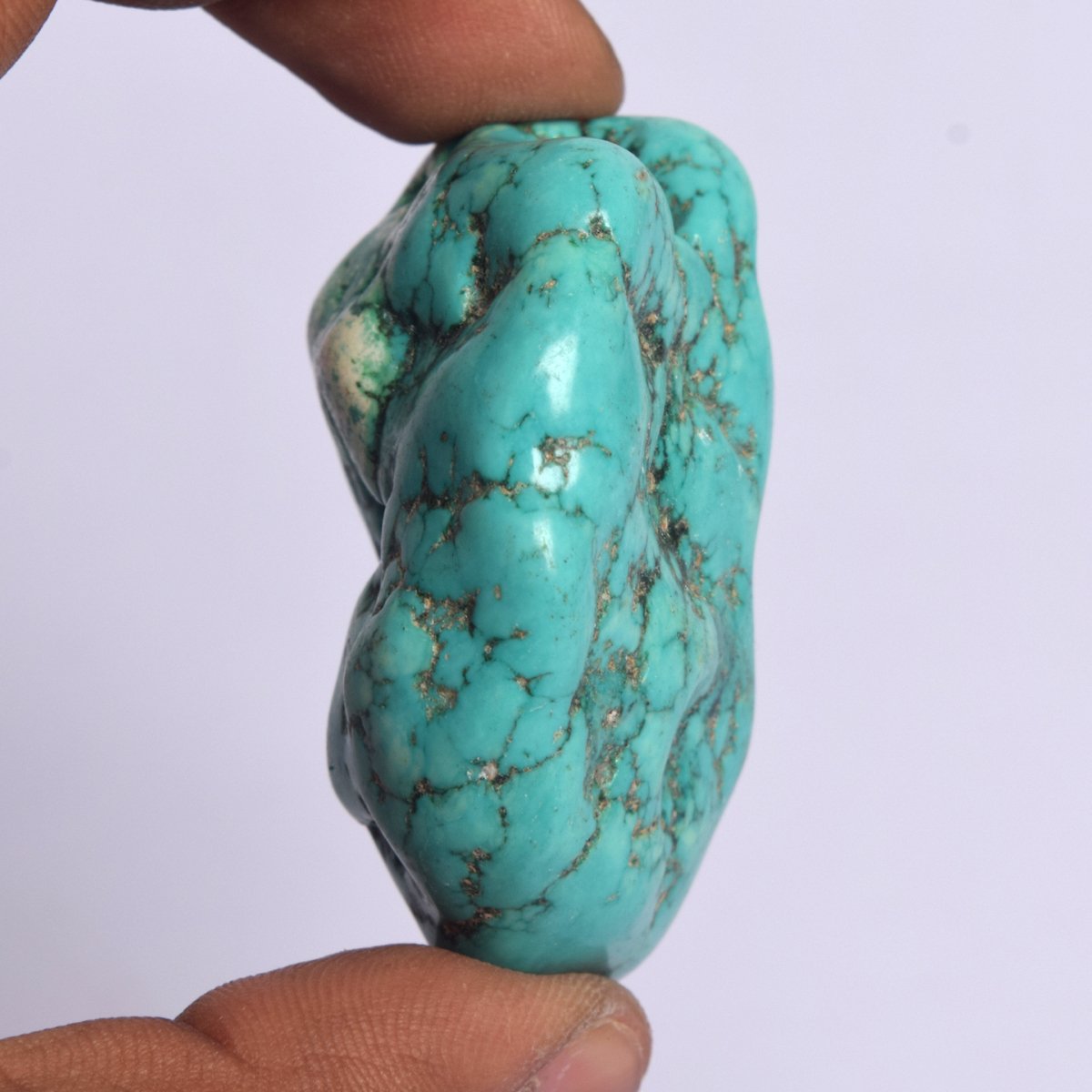GEMHUB Natural Raw Blue Turquoise Chunk 271.00 Carat Uncut Rough Gemstone Beads Making For Jewelry