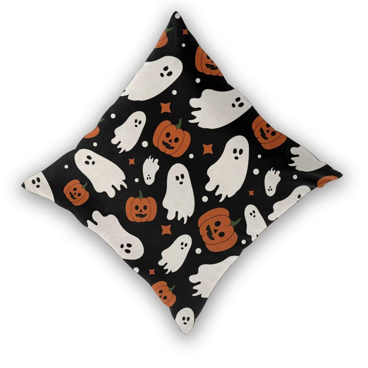 Sunshineyan Halloween Pillow Covers 18x18 Set of 2, Halloween Ghost Pumpkins Decorative Throw Pillow Covers Holiday Farmhouse Outdoor Pillowcase for Couch Sofa Home Decor