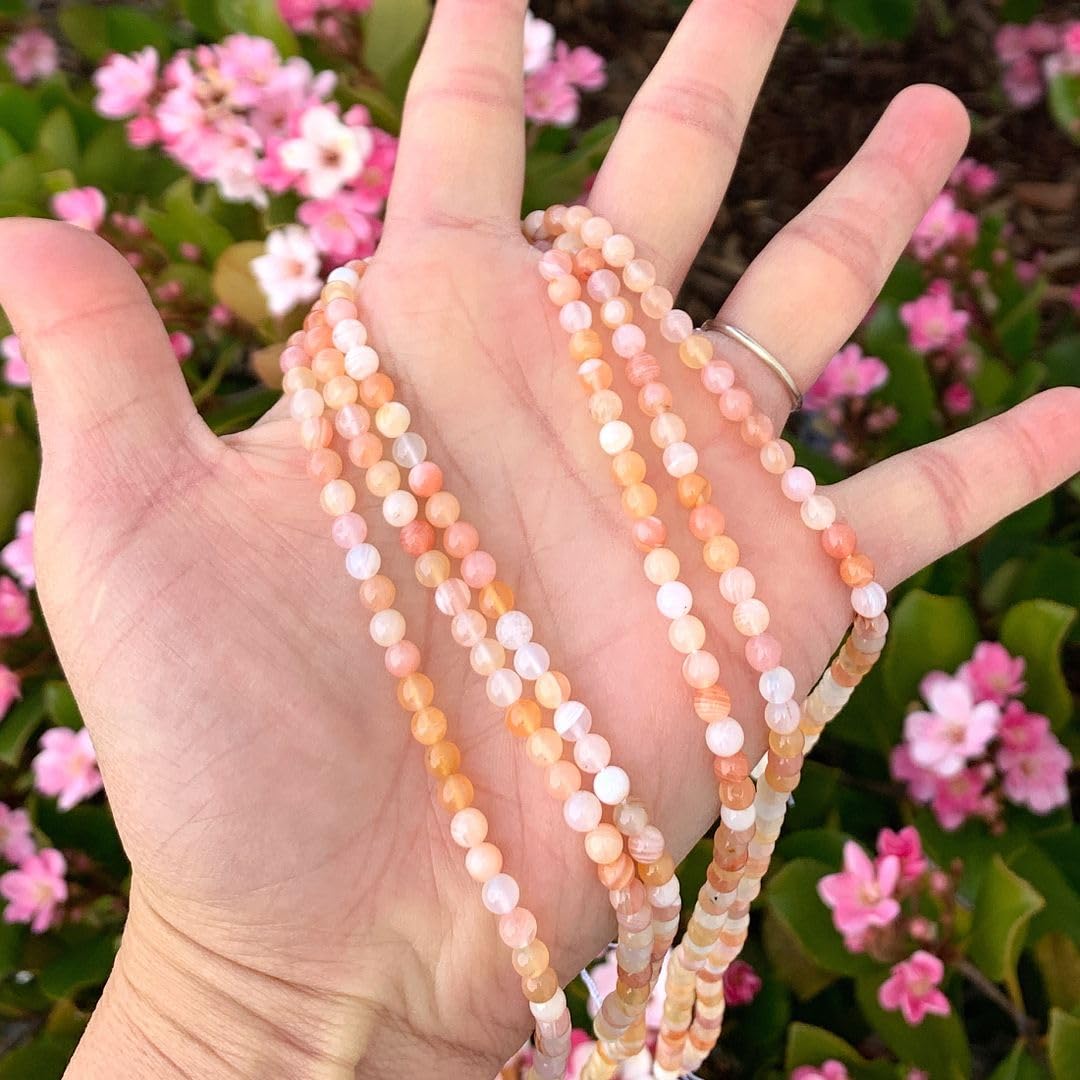 1 Strand Adabele Natural Red Botswana Agate Healing Gemstone 4mm (0.16 Inch) Tiny Small Round Loose Beads Gem Stone Spacer (84-90pcs) for Jewelry Making GH-A4