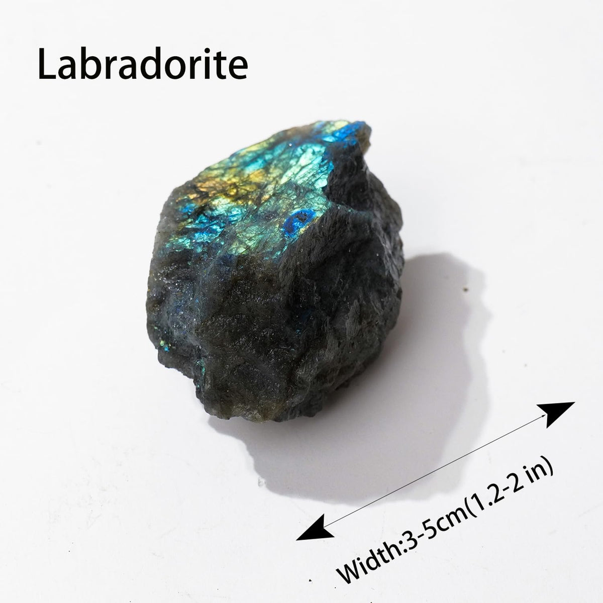 Apengshi 1.2-2'' Labradorite Raw Stone Natural Crystal Healing Crystal and Stone Rough Rocks for Fountain Home Garden Decor Meditation