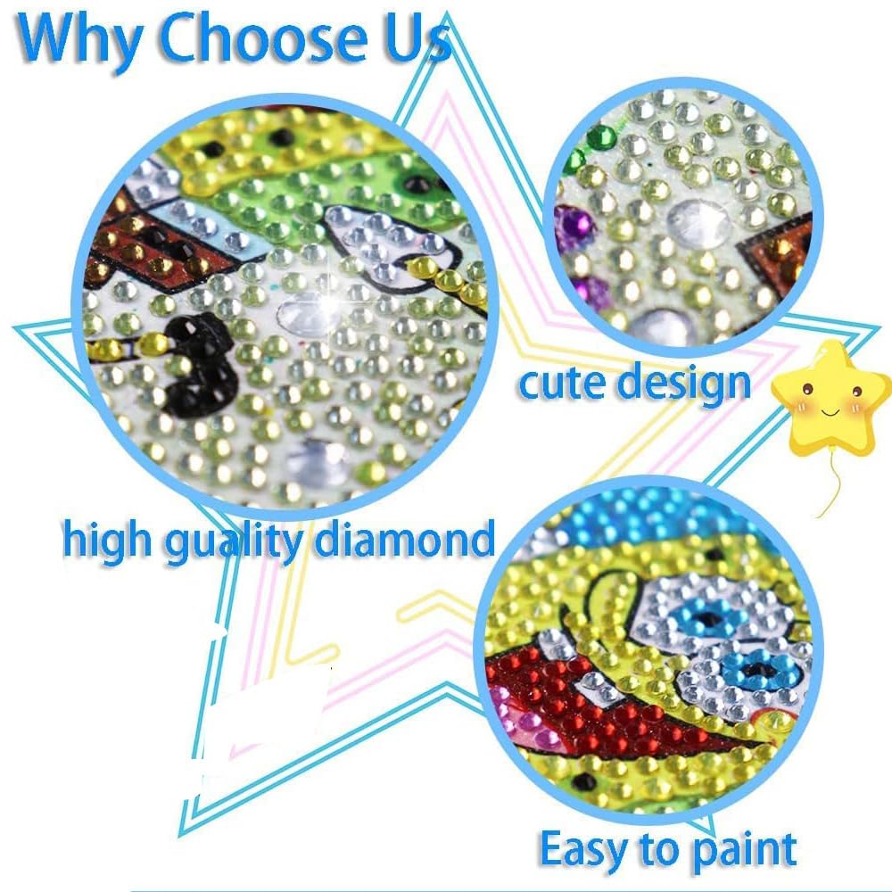 PERFECTSIGHT Cute 5D Diamond Art Kits with Wooden Frame, Kawaii DIY Painting Art for Adults, Diamond Arts and Crafts Sets, Big Gem Full Drill Diamond Dots for Women Beginners (Pink Kitty)