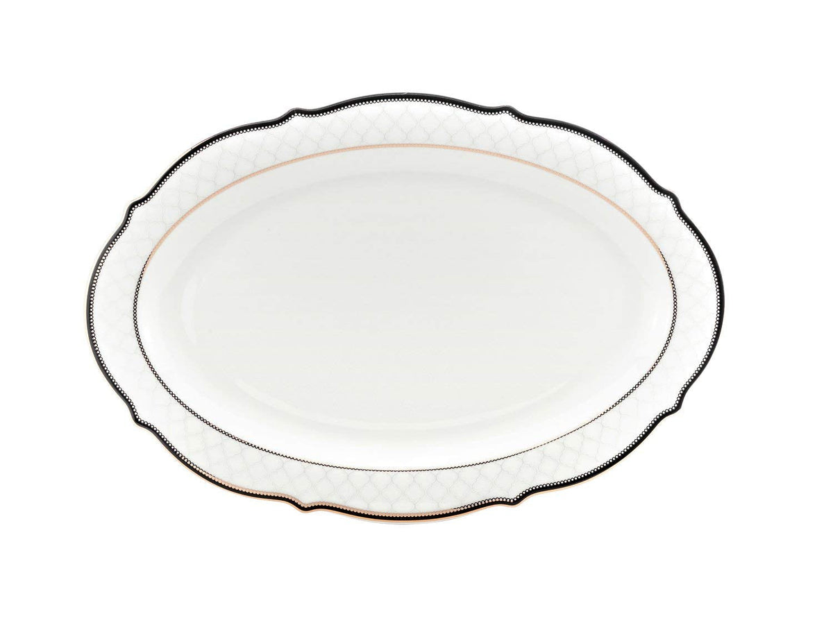 Euro Porcelain 57-pc Banquet Dinnerware Set, Luxury Bone China Tableware, Service for 8 (6664-3) 6664-20