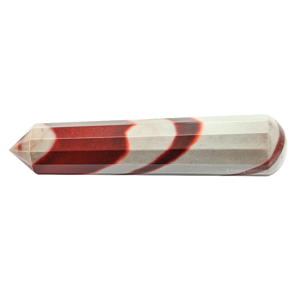 Amazing Gemstone Narmada Shiva Lingam Crystal Wand Massage Stick - Pelvic Wand Gua Sha for Adults - Crystals and Healing Stones Massage Wands for Adults Gifts (Pointed)