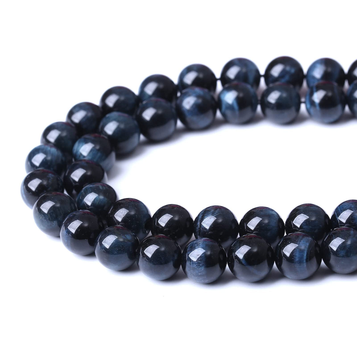 36PCS 10MM AAA Blue Black Tiger Eye Stone Beads Natural Gemstone Bead Crystal Healing Energy Jewelry Making DIY 15 inches
