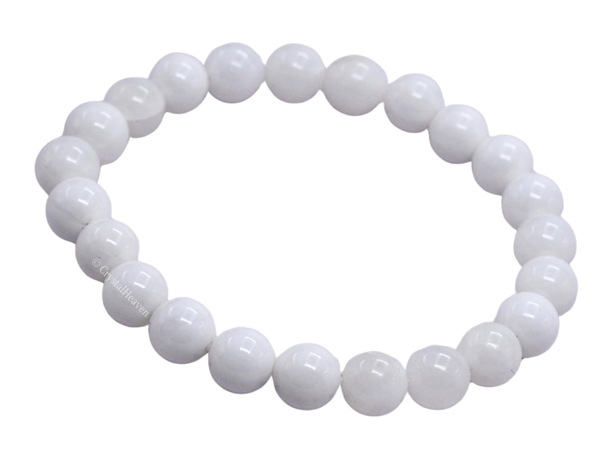 Amazing Gemstone Crystal Bracelet for Women Men's Gifts - Protection Healing Crystal Bracelet - 8mm Gemstone Beaded Stretchable Bracelet Pulseras Para Hombres Mujer Stocking Stuffers Mothers Day Gift (Mother of Pearl)