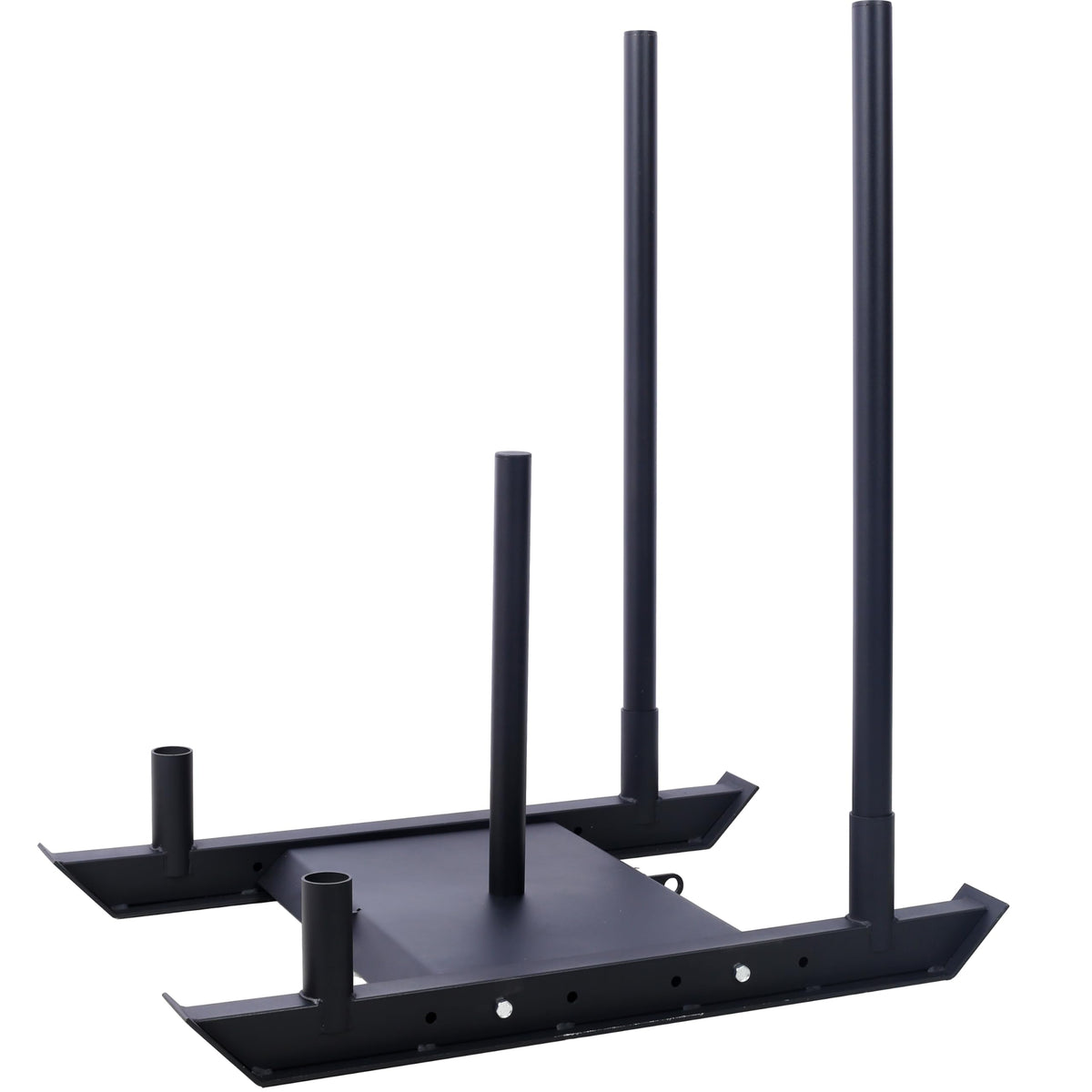 Gecheer Weight Training Pull Sled for Strength, Speed & Conditioning – Heavy-Duty Steel Fitness Sled with 2-Inch Plate Holder for Grass or Turf