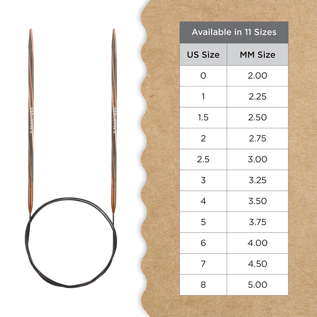 Knitter’s Pride Terra Fixed Circular Needles 10"" (25cm) – US Size 5 (3.75mm)