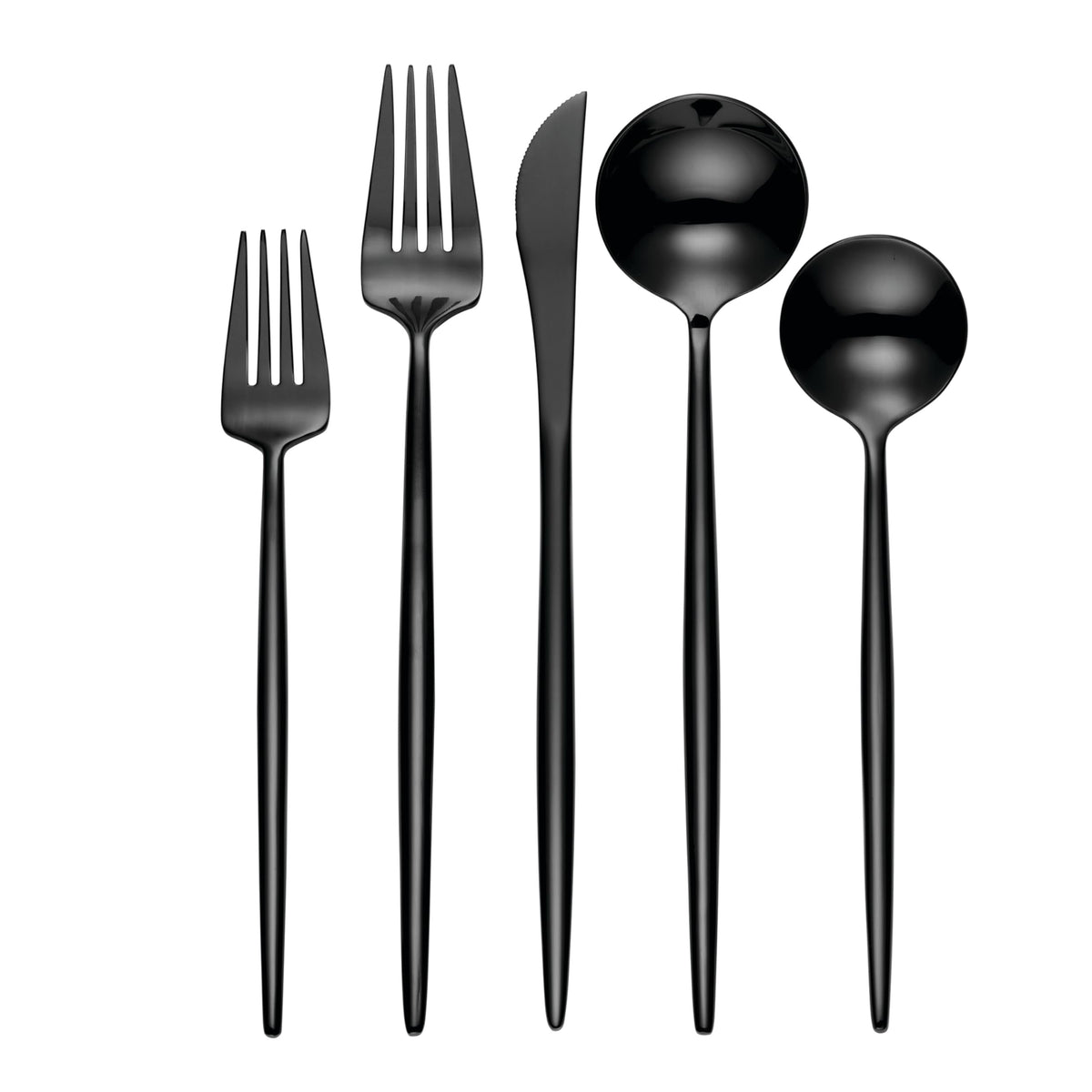 Hampton Forge 894757 Skandia Zephyr Black 45 Piece Flatware Set