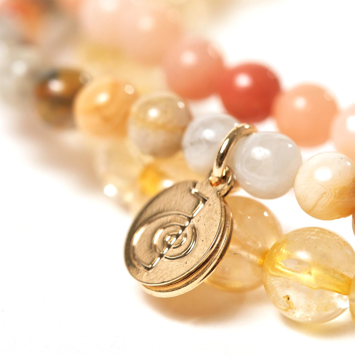 Joy Crystal Bracelet Stack 4mm – Healing Stone Beaded Bracelets – Orange Aventurine,Crazy Lace Agate, and Citrine, Spiritual Energy Jewelry for Motivation, Uplifting Energy, Abundance– Elastic, Unisex, Gift-Ready