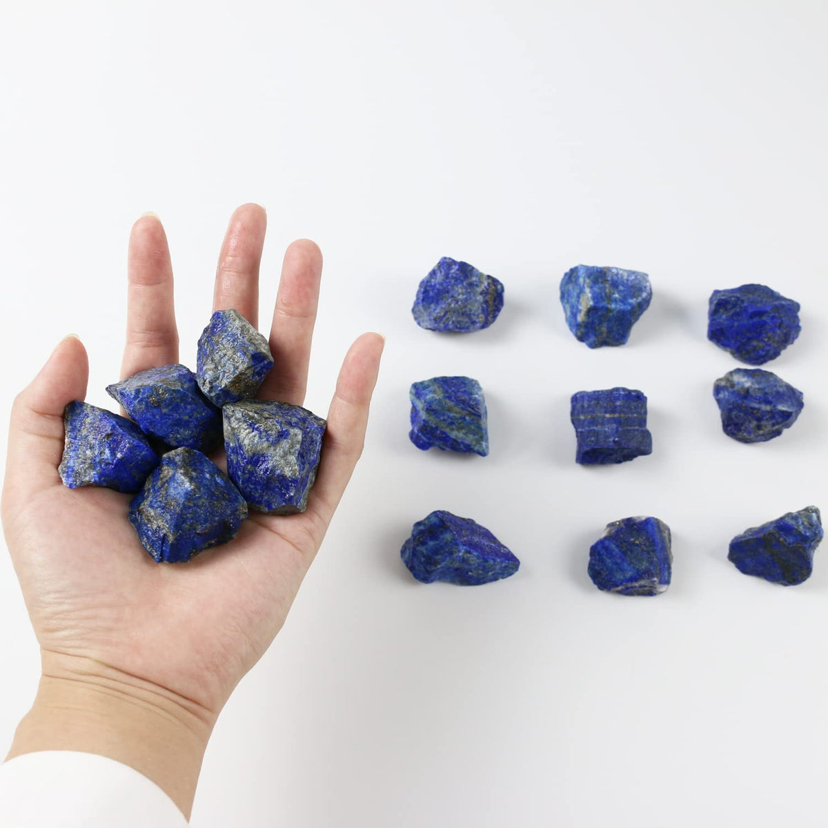 Nvzi Lapis Lazuli Crystal, Crystals and Healing Stones, Bulk Crystals, Rocks for Tumbling, Raw Crystals Bulk, Amathesis Crystal, Calcite Crystal for Decoration, Wicca, Reiki, Chakra and Energy(1LB)