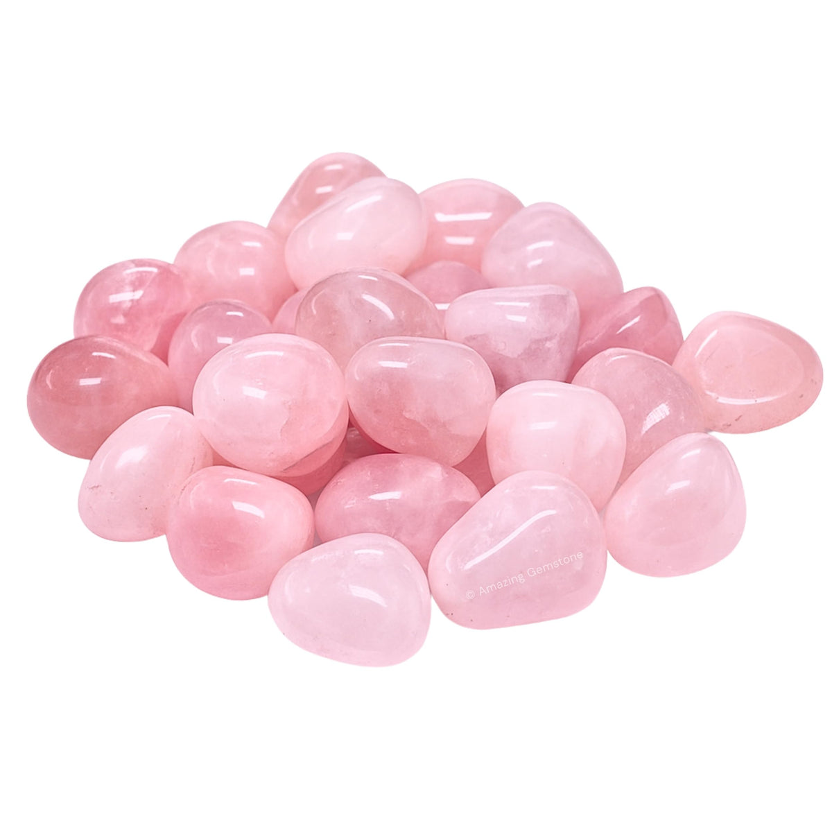 Amazing Gemstone Rose Quartz Crystal Tumbled Stones Polished Rocks - Natural Gem Stones for Healing - DIY Crystals for Protection (1 Piece)