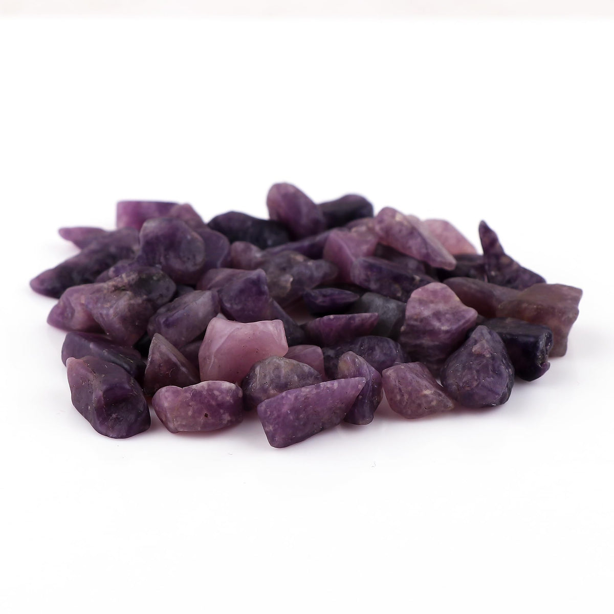 ColouredRocks Lepidolite (250cts) (48-52pcs) (8-16mm) Natural Raw Crystals, Polished Gemstone, Wholesale Rough, Jewelry Making Supply, Chakra Healing Stones, DIY Craft, Gem Collection