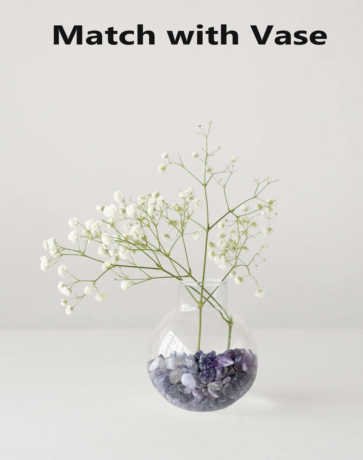 LAIDANLA Amethyst Crushed Stone Crystal Chips Bulk Natural Gemstones Healing Reiki Crystals Mini Quartz Vase Filler Aquarium Gravel 100g