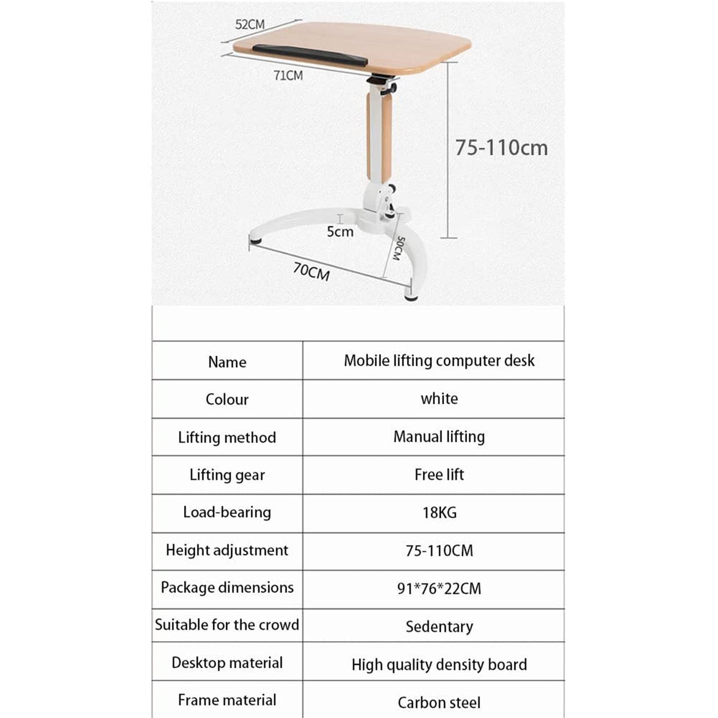 ZEELYDE Lectern Podium Stand,Lecture Stage, Conference Table, Standing Desk, Stand Mobile Standing Lift Multifunctional Folding Desk, Free Speech Bedside Table,B
