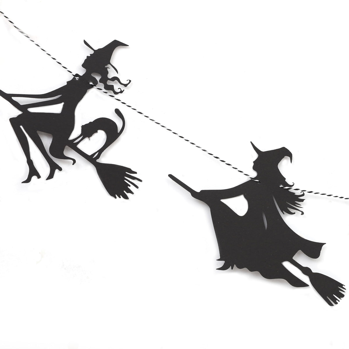 Halloween Witch Garland - Wood Witches Party Decoration, Autumn Home Witches Banner, Halloween Spooky Fireplace Decorations, Fall Bachelorette Party Vampire Decorations Supplies