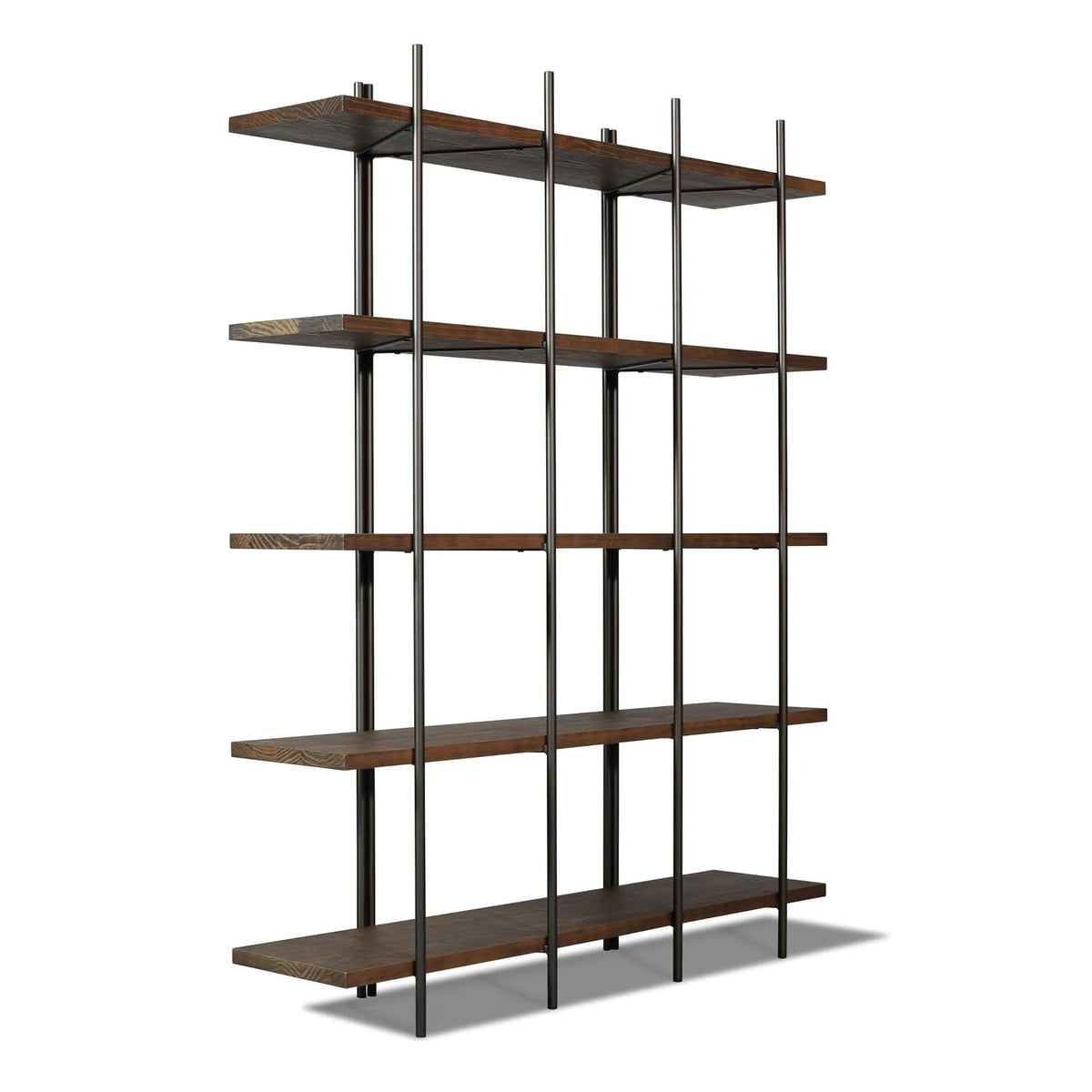 Grain Wood Furniture Cascais 53" Bookcase in Brown Oak
