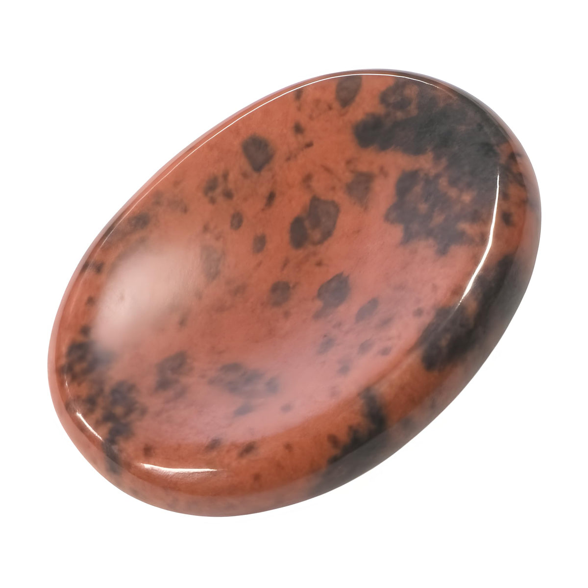 Anaya Agate Mahogany Obsidian Worry Stones Certified Crystal Thumb Worry Stone for Anguish, Relaxing and Soothing Balance Stones for Meditation Stress Relief Crystals and Healing Stones for Men, Women