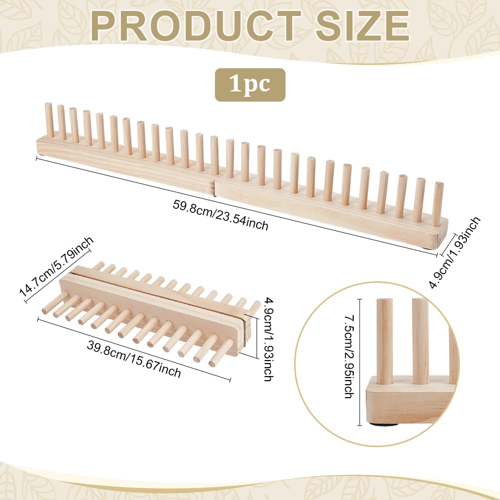 PH PandaHall Wooden Knitting Loom Chunky Blanket Kit Foldable Knitting Board Yarn Crochet Loom Portable Wood Looms Frame for Blankets Weaving DIY Hand Yarn Crafts Beginners Gifts Home Decor