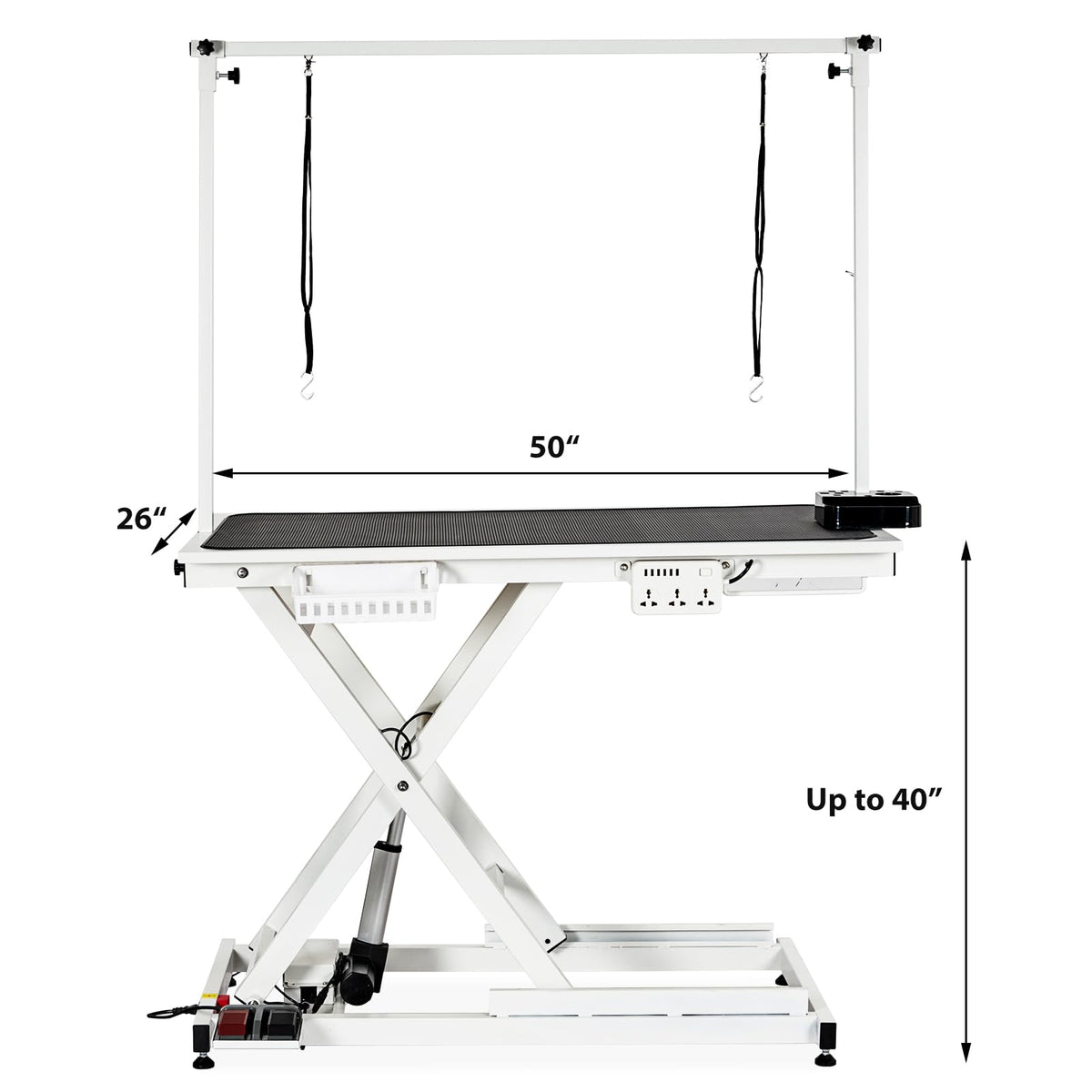 COZONY 50inch Hydraulic Dog Grooming Table,300LBS Electric Grooming Table for Dogs, Professional Pet Grooming Station for Large & Small Dogs