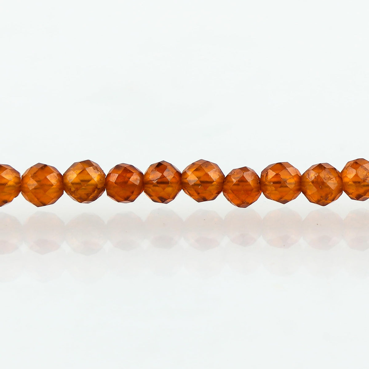 CRYSTALINES Natural Spessartite Garnet Gemstone Bracelets, Faceted Beads Stones, Handmade Boho Hypoallergenic Jewelry for Women, Healing Crystals, Silver Plated 7+1inch January Birthday Gift