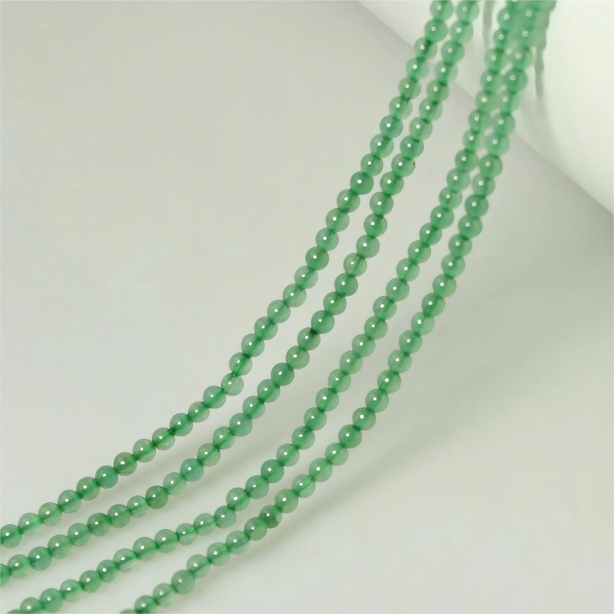 MJDCB 320pcs Natural Small Stone Beads 2mm Green Aventurine Round Smooth Loose Gemstone Bead for Jewelry Making Bracelets Earrings Necklaces Accessories