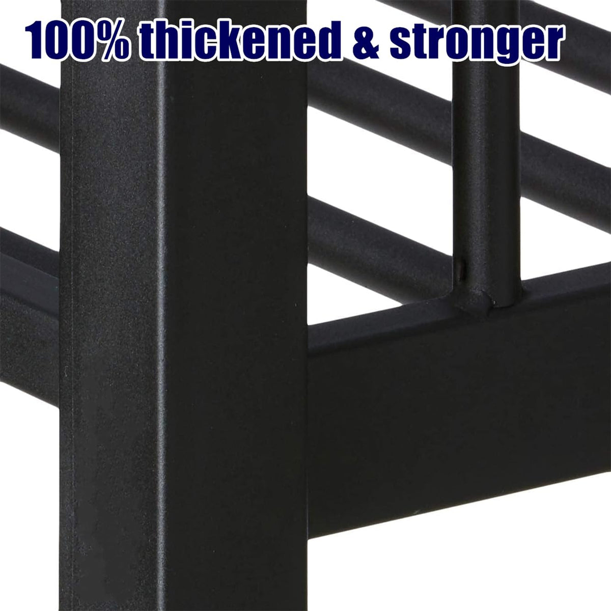 NOAHLEO Stronger & Safer Heavy Duty Metal Twin Over Full Bunk Bed with Twin Trundle for Adults Teens, More Stable Thickened Steel Bunkbed (Twin Over Full Bunk Bed with Twin Trundle)