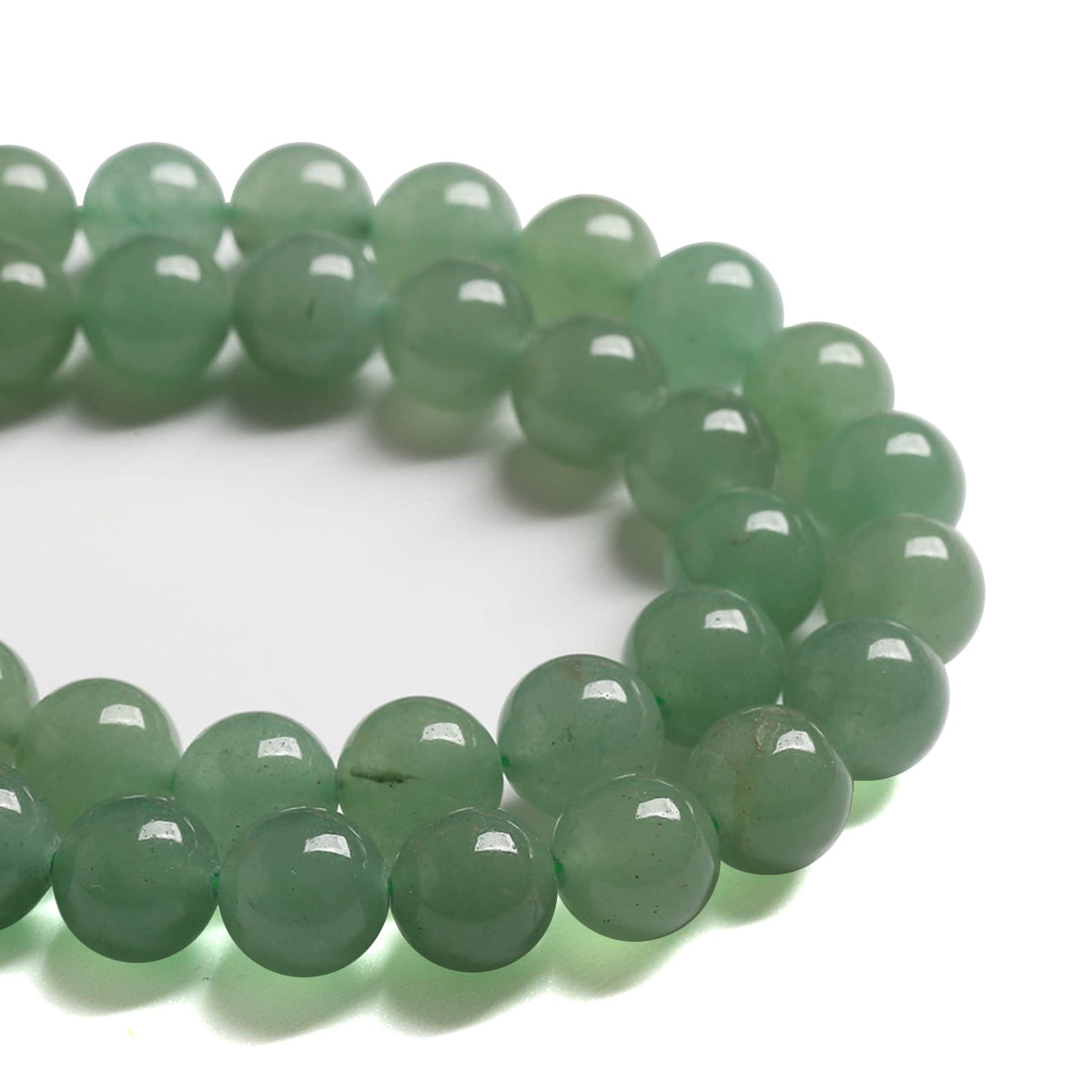 12MM 32PCS Natural Stone Green Aventurine Gemstone Loose Beads for Jewelry Making DIY Bracelet 1 Strand