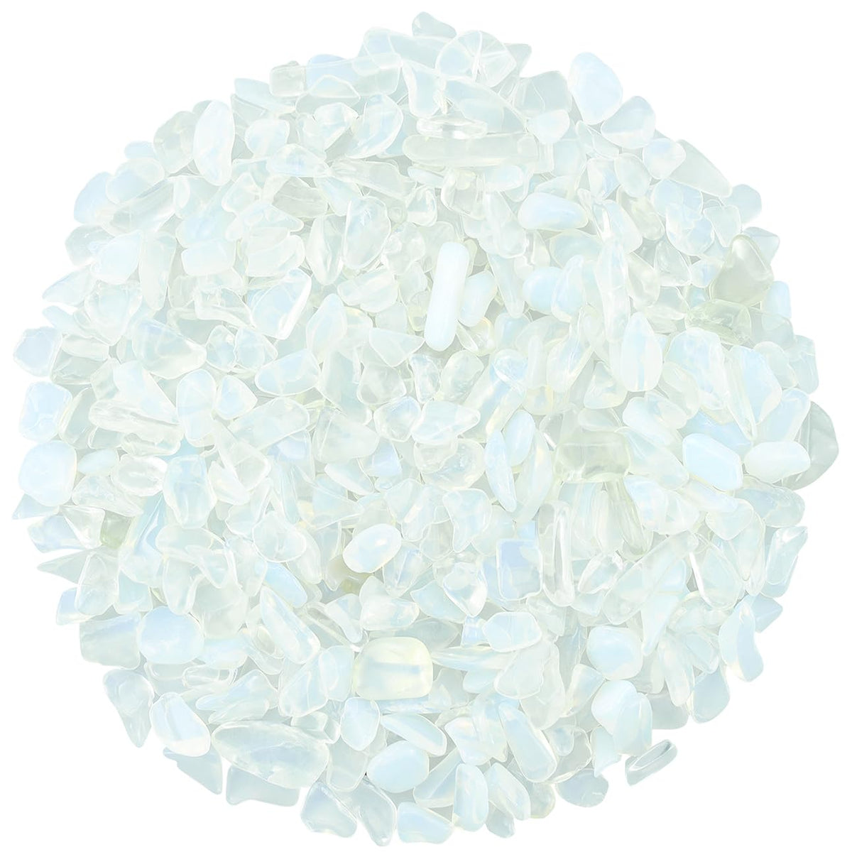 ZHIYUXI Opalite Opal Stone Crystal Chips Bulk Fish Tank Decorations Aquarium Rocks Gravel Vase Filler Stones Crystals for Candle Making Witch Kit Gravel for Plants Gemstone Terrarium Supplies 0.22 lbs