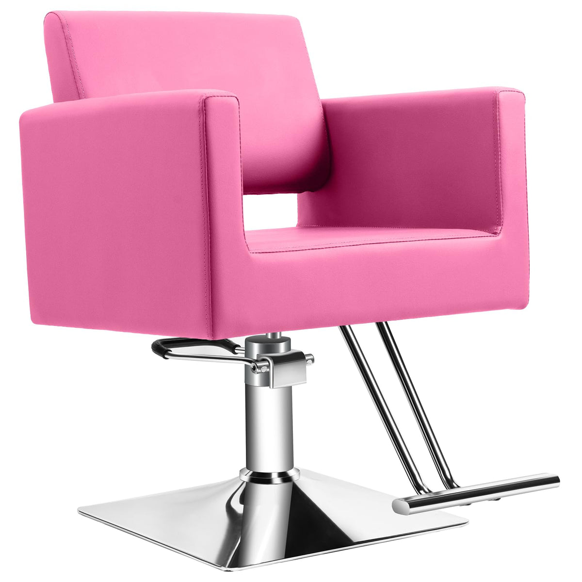 Hairdresser Barber Salon Chair,Capacity 330 Lbs - with Heavy Duty Hydraulic Pump, 360° Swivel Adjustable Spa Beauty Equipment, Hair Stylist Women Man for Barbershop,Home Hairdresser Hydraulic (Pink)