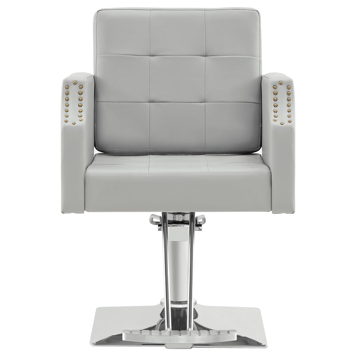 BarberPub Classic Salon Chair for Hair Stylist,Hydraulic Barber Styling Chair,Beauty Salon Spa Equipment 8818 (Grey)