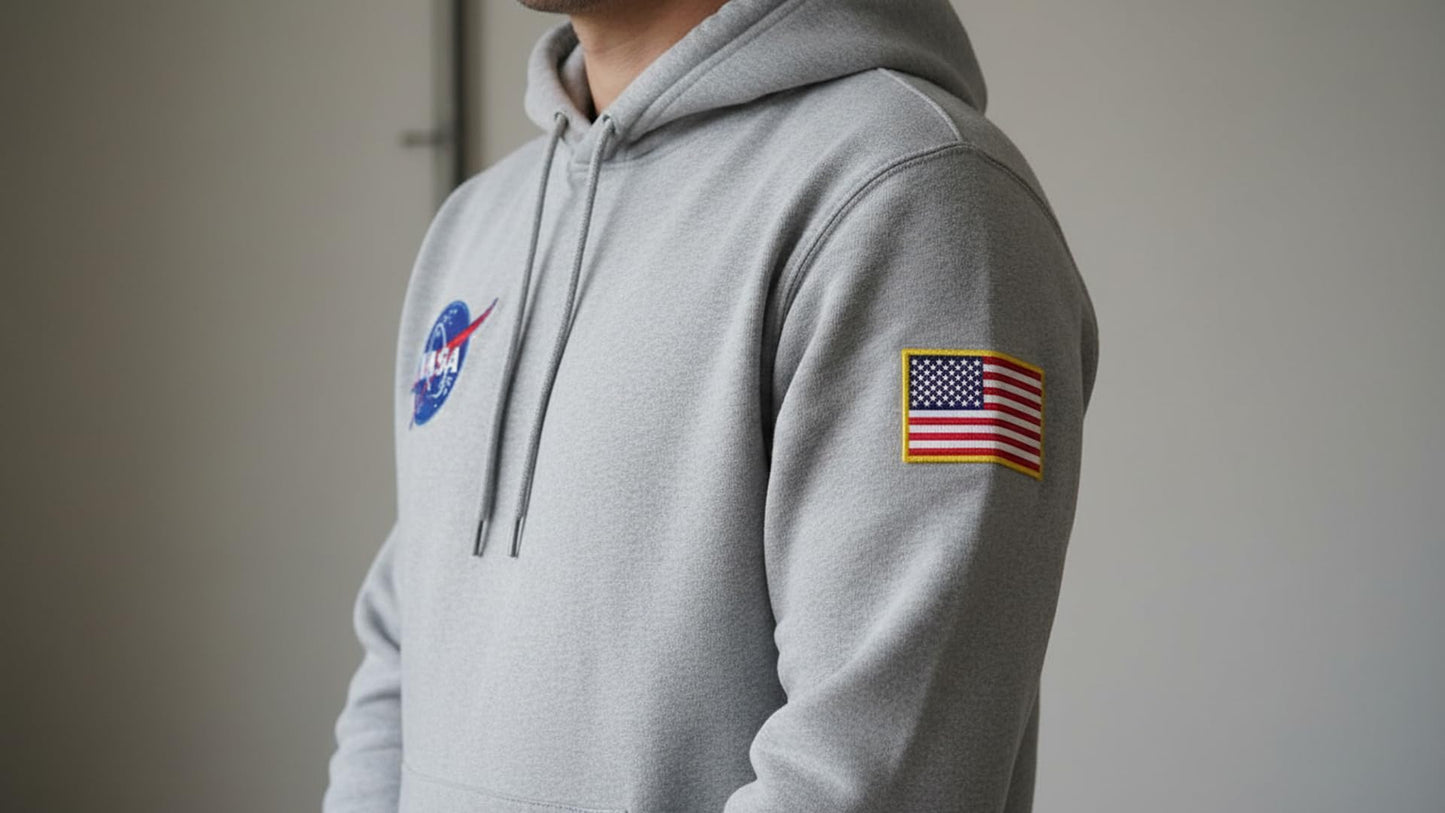 6 pcs Set NASA Astronaut Patches USA Flag Space Shuttle Iron On/Sew On for Jacket, Backpack, Cap - Embroidered Appliques