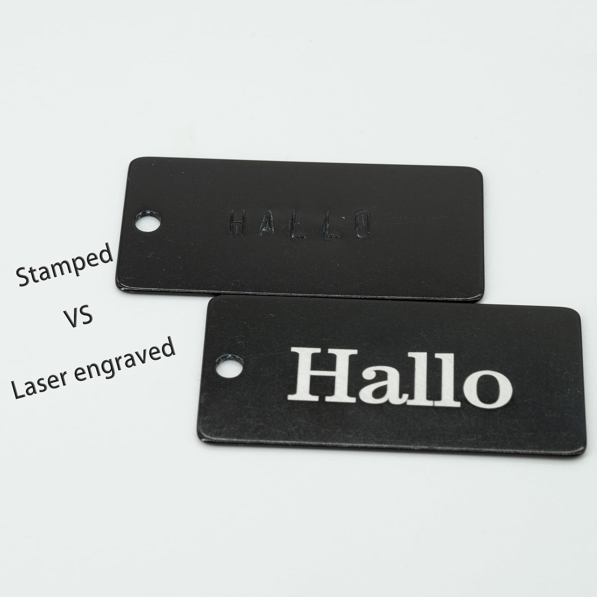 StayMax Aluminum Engraving Blanks Rectangle Blank Tags 1 Inch x 2 Inch 25 Pack (Black)
