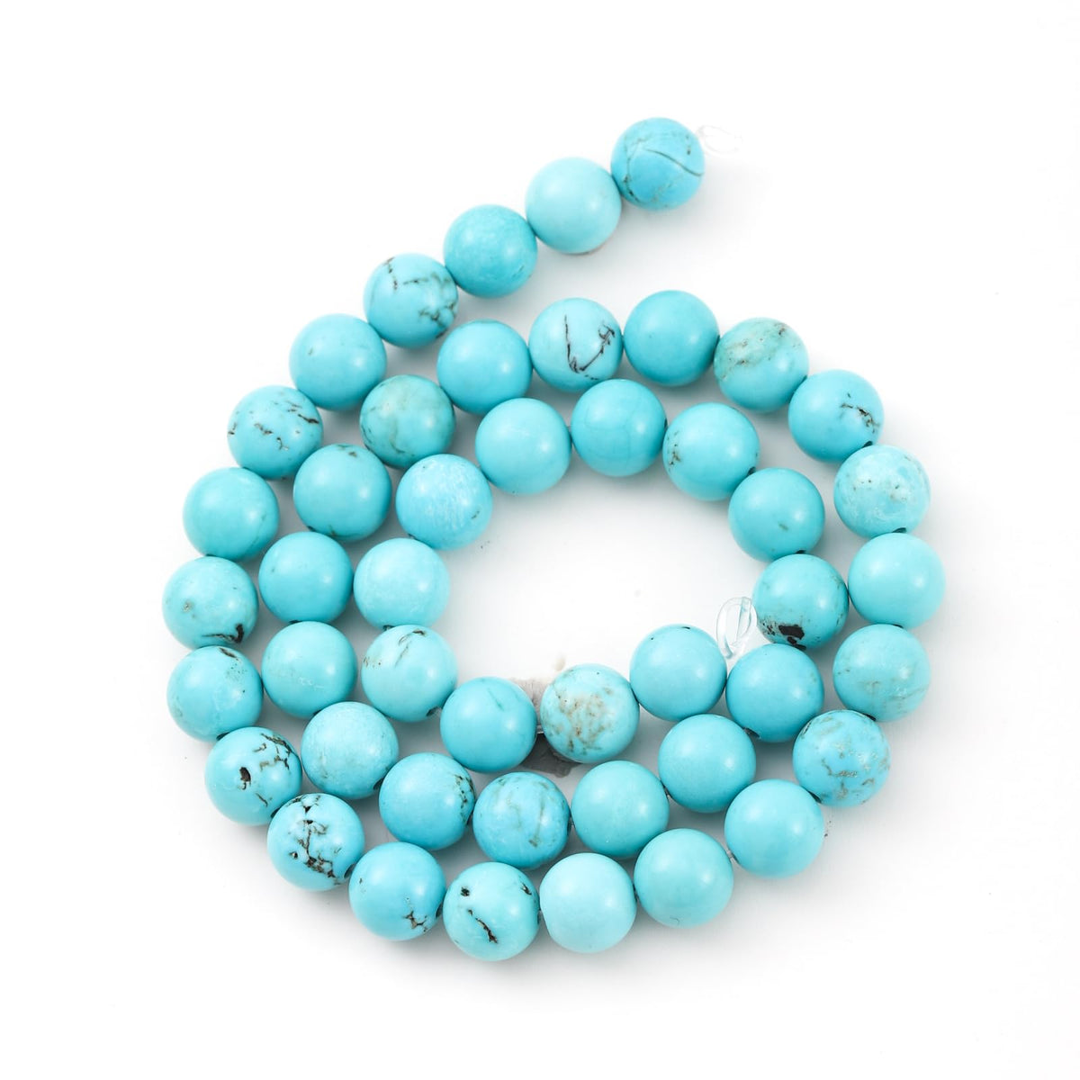 8mm 45pcs DIY Natural Turquoise Stone Beads Round Healing Crystal Gemstone Loose Beads for Jewelry Making Handmade Bracelet Necklace
