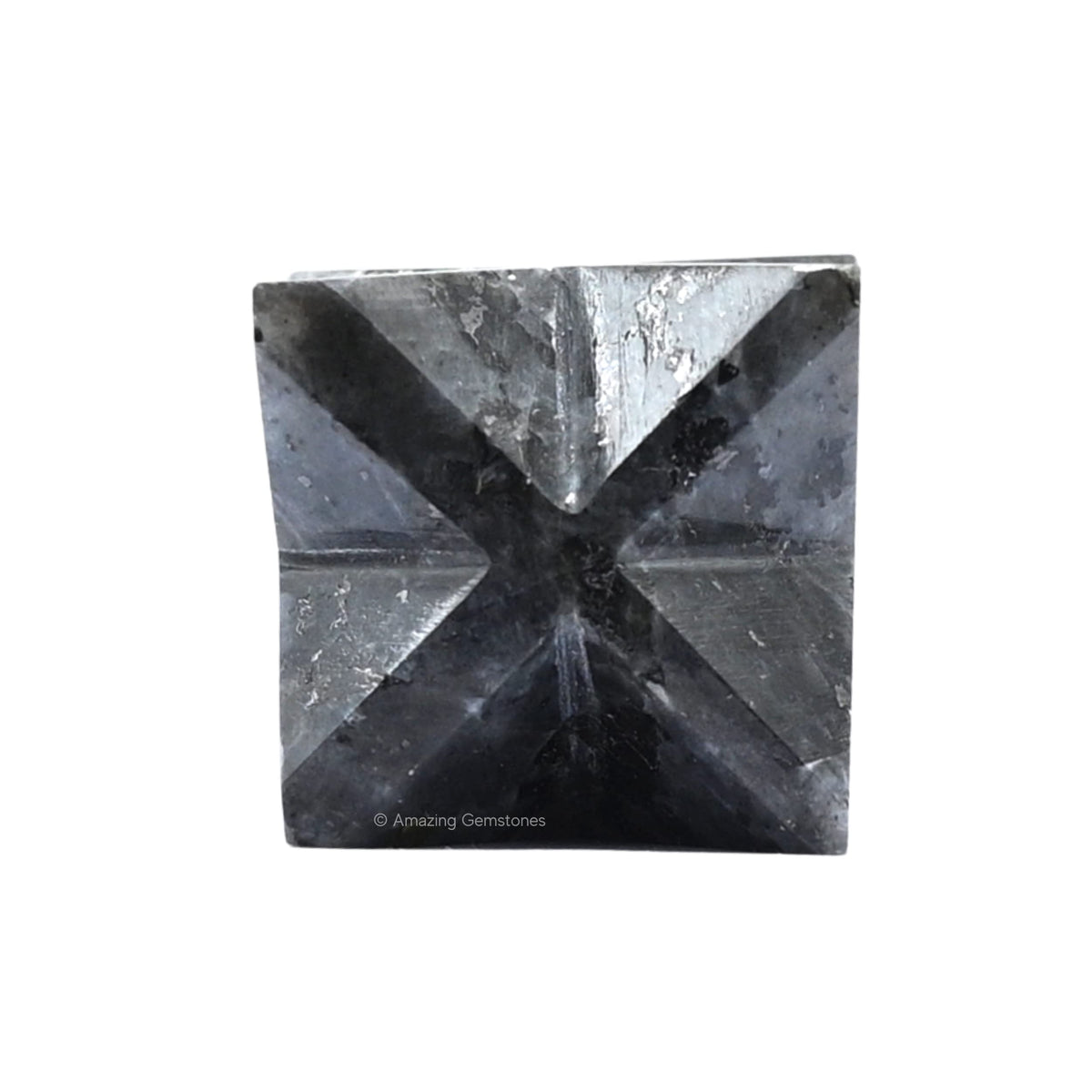 Amazing Gemstone Larvikite Merkaba Crystal - 1 Inches Metaphysical Merkaba Star for Meditation - Energetic Tetrahedron Crystal and Healing Stones for Spiritual Growth and Healing (20-25mm)