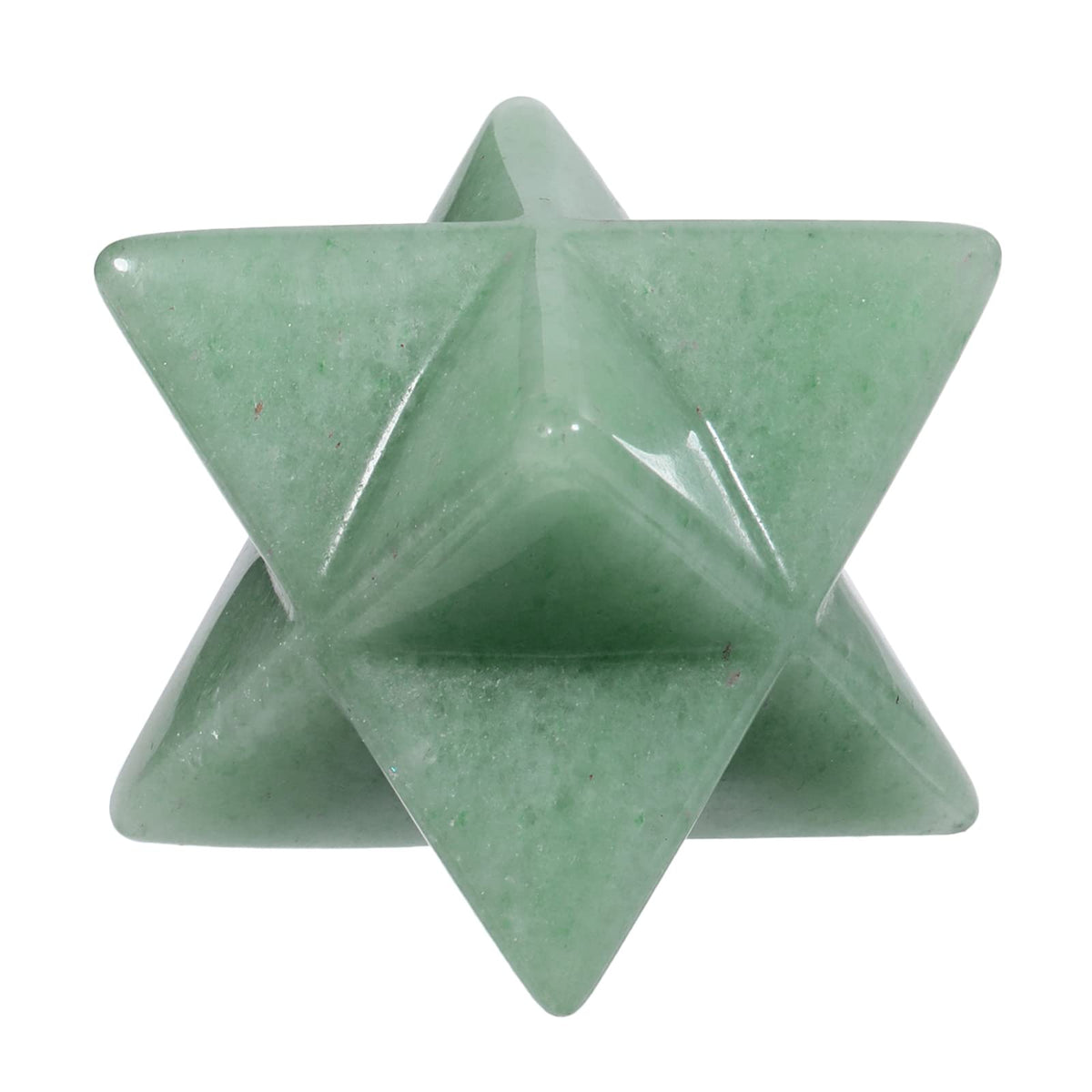 Loveliome Natural Green Aventurine Merkaba Crystal Protection Sacred Meditation Energy Generator Healing Chakra Six-Pointed Star 1 Inch