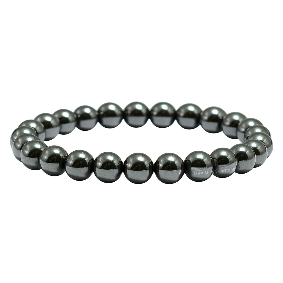 Amazing Gemstone Crystal Bracelet for Women Men's Gifts - Protection Healing Crystal Bracelet - 8mm Gemstone Beaded Stretchable Bracelet Pulseras Para Hombres Mujer Stocking Stuffers Mothers Day Gift (Hematite)