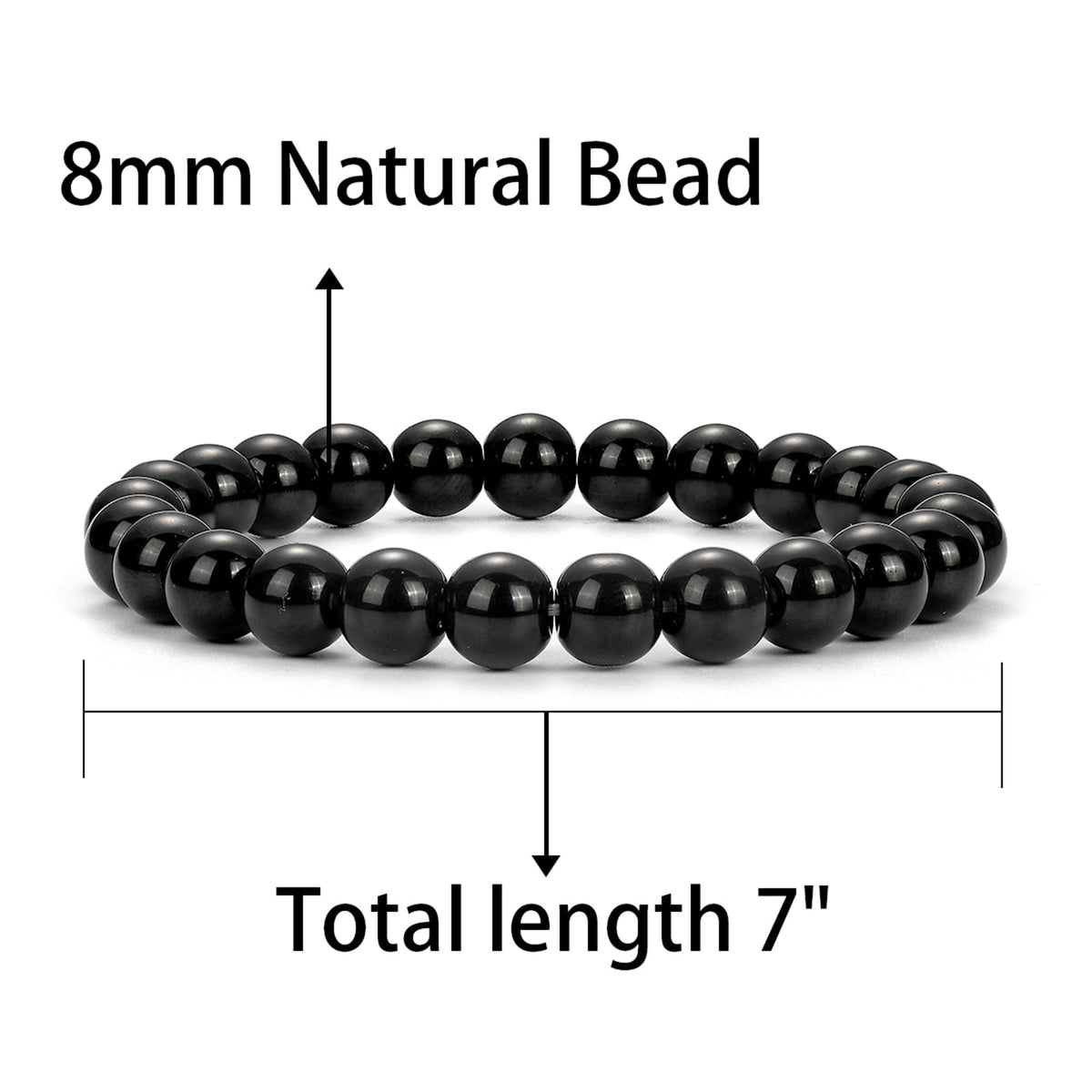 Gnamy Moonstone Beads Bracelet for Women, Healing Crystal Bracelet for Spiritual Healing Positive Energy Stress Relief, Natural Stone Stretch Beaded Bracelets Birthday Jewelry Gifts for Daughter Friends Girlfriend Her