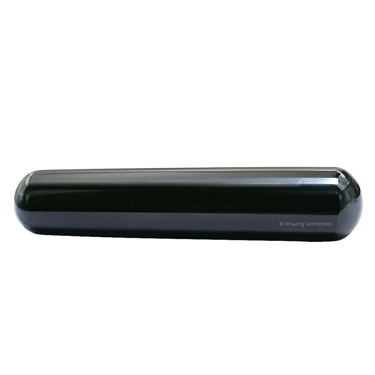 Amazing Gemstone Black Agate Crystal Wand Massage Stick - Pelvic Wand Gua Sha for Adults - Crystals and Healing Stones Massage Wands for Adults Gifts (Smooth)
