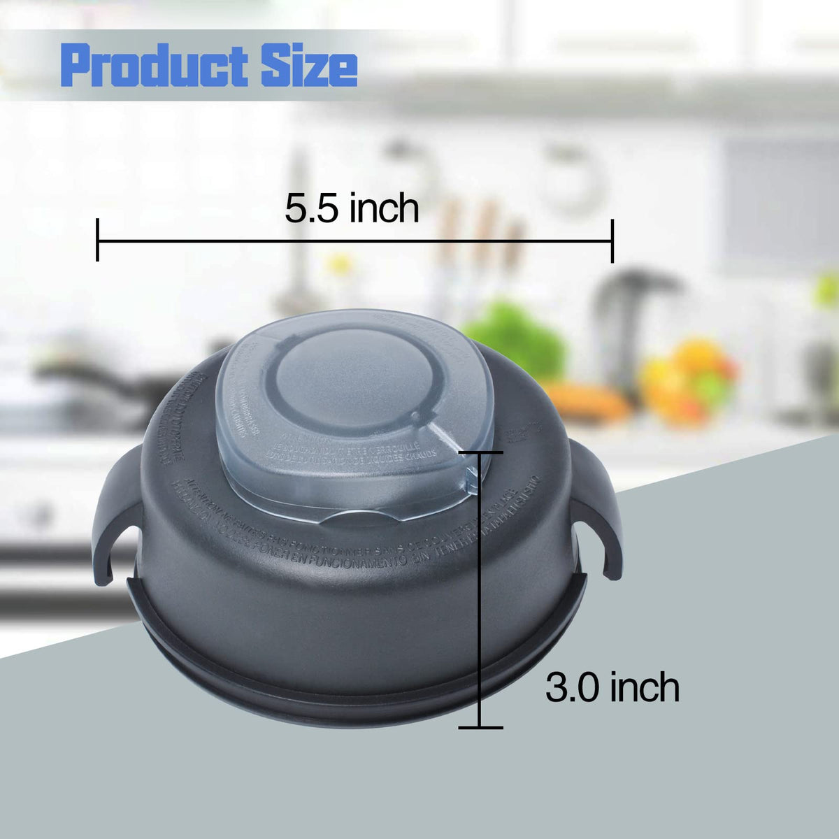 2-Part Lid and Plug Fit for Mixer 5200&5000，Blender Replacement Lid Parts Compatible with 64-Ounce High Profile Container Blender