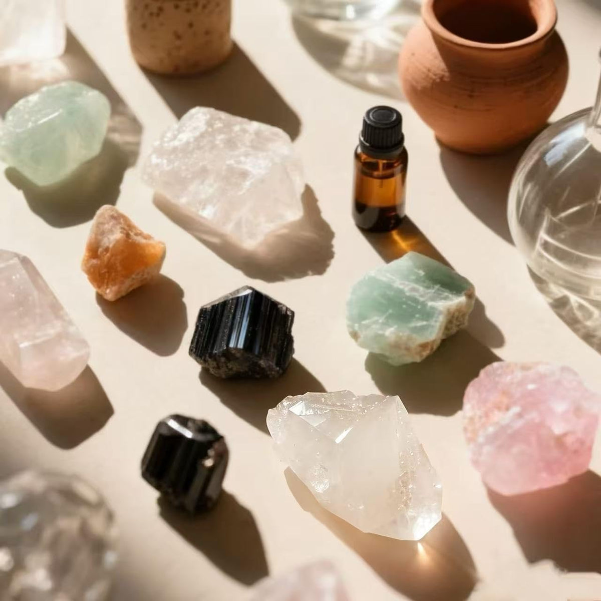 Sulanvi Bulk Raw Citrine Crystals - Beginner DIY Healing Crystal Set, 0.6-1.2” Natural Unpolished Gemstones for Terrarium, Meditation, Tarot, Grids, Aroma Stone, 0.45lb (Pink Quartz-S)